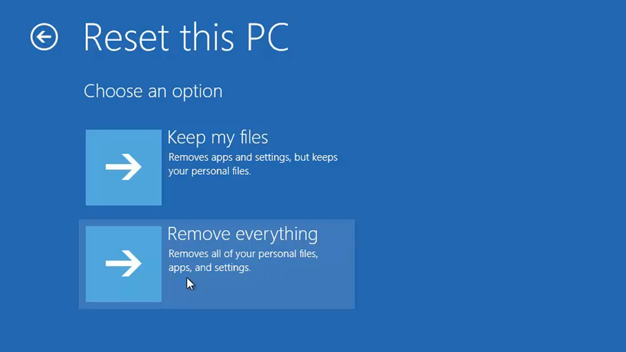 How to reset computer to factory settings windows 10