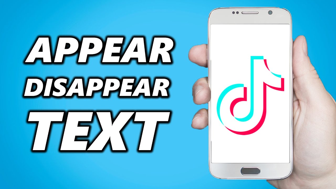 How to add text that appears and disappears on tiktok