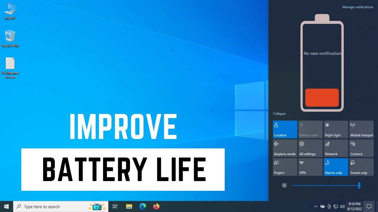 How to increase laptop battery life in windows